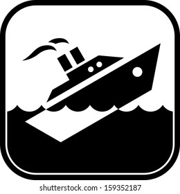 Sinking ship vector isolated 