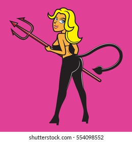 Sinner Girl - Vector illustration