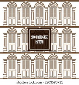 Sino Portuguese architecture windows patterns background