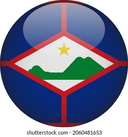 Sint Eustatius 3D Rounded Country Flag Icon