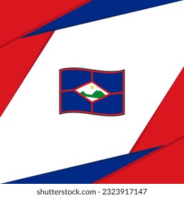 Sint Eustatius Flag Abstract Background Design Template. Sint Eustatius Independence Day Banner Social Media Post. Sint Eustatius