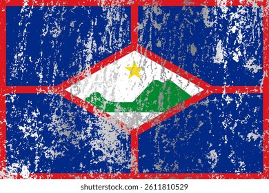 Sint Eustatius flag with grunge effect.