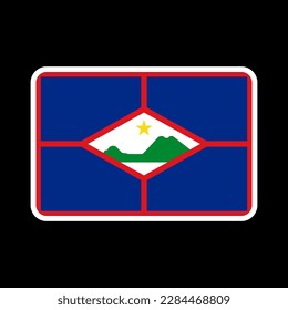 Sint Eustatius flag, official colors and proportion. Vector illustration.