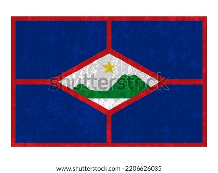 Sint Eustatius flag, official colors and proportion. Vector illustration.