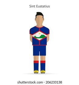 Sint Eustatius football player. Soccer uniform. Vector illustration.