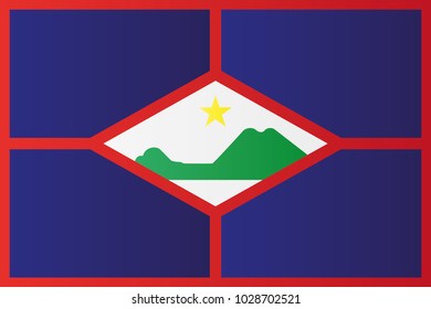 Sint Eustatius national flag. Special municipality of the Netherlands vector illustration symbol.