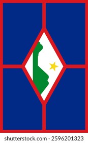 Sint Eustatius Vertical Flag, Vertical Flag Sint Eustatius