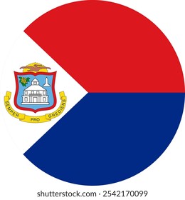 Sint Maarten Circle Flag, Circle Flag of Sint Maarten, Imágenes vectoriales