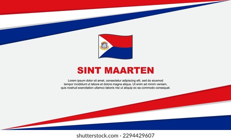 Sint Maarten Flag Abstract Background Design Template. Sint Maarten Independence Day Banner Cartoon Vector Illustration. Sint Maarten Design