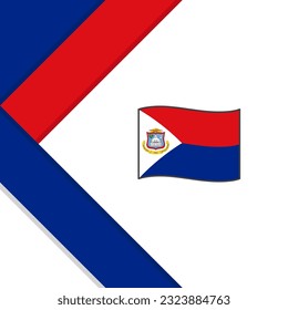 Sint Maarten Flag Abstract Background Design Template. Sint Maarten Independence Day Banner Social Media Post. Sint Maarten Illustration