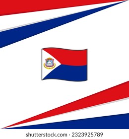 Sint Maarten Flag Abstract Background Design Template. Sint Maarten Independence Day Banner Social Media Post. Sint Maarten Design