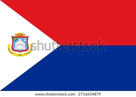 Sint Maarten flag icon in high quality used in Sint Maarten country