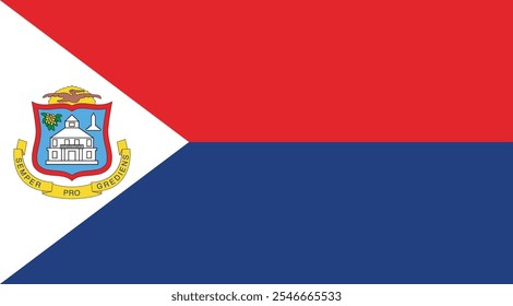 Ilustración de la bandera de Sint Maarten Calidad de Premium Alta Resolución 300DPI