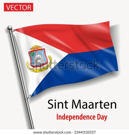 Sint Maarten flag national independence day vector flags in America 