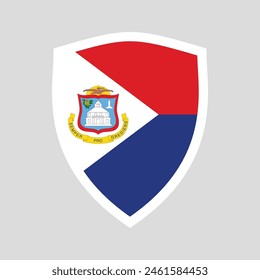 Sint Maarten Flagge in Schildform