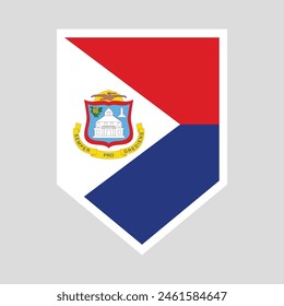 Sint Maarten Flag in Shield Shape
