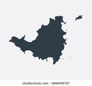 Sint Maarten Map, Country Flat Map 