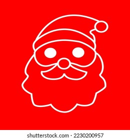 Sinterclaus vector icon isolated on red background, vector illustration