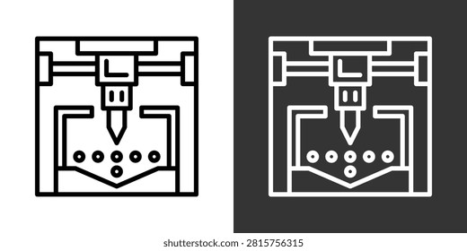 Sintering Black And White Multiple Style Icon Set Collection Pack Vector Illustration