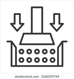 Sintering Outline Icon Vector Illustration
