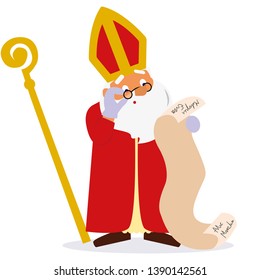 sinterklaas checking list with names