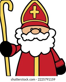 Ilustración vectorial Sinterklaas (dutch santa)