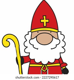 Ilustración vectorial Sinterklaas (dutch santa)