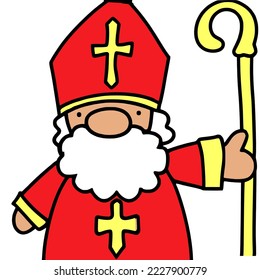 Sinterklaas (dutch santa) vector illustration