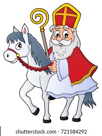 Sinterklaas on horse theme image 1 - eps10 vector illustration.