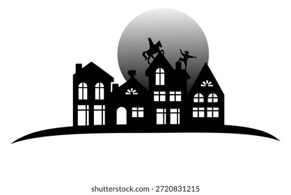 Sinterklaas Silhouette - Sinterklaas or Saint Nicholas will come to town bringing gifts.	
