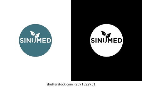 Sinu Med for Cold and flu virus syringe icon logo design template