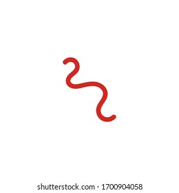 Sinuous Line Icon. Zig Zag Path Symbol. Snake Road Sign. Dodging Street Line Pictogram Vector. Simple Clear Design For User Interface App And Web. Forward Way. 