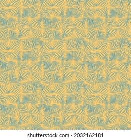 Sinuous lines in alternating directions can look like many different recognizable shapes including palm leaves, fingerprints, or a topographical map.

