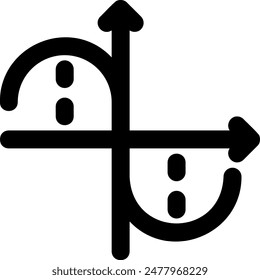 sinus glyph icon illustration vector