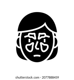 sinus problems glyph icon vector. sinus problems sign. isolated contour symbol black illustration