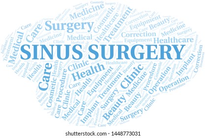 Sinus Surgery word cloud vector made with text only