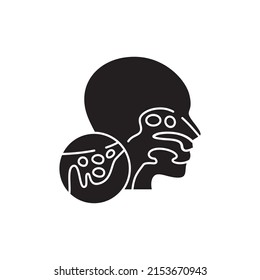 Sinusitis color line icon. Human diseases. Pictogram for web page, mobile app, promo.