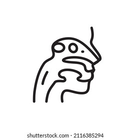 Sinusitis color line icon. Isolated vector element. Outline pictogram for web page, mobile app, promo
