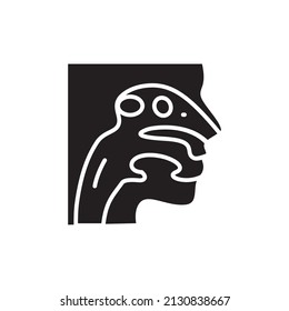 Icono de línea de color de sinusitis. Elemento vector aislado. Pictograma de esquema para página web, aplicación móvil, promoción