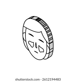 sinusitis disease isometric icon vector. sinusitis disease sign. isolated symbol illustration