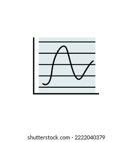 Sinusoid graph finance outline icon. Element of finance illustration icon. signs, symbols can be used for web, logo, mobile app, UI, UX