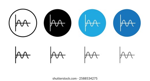 sinusoid icon line art vector