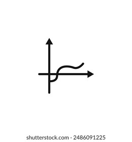 sinusoid icon logo sign vector outline