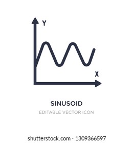 sinusoid icon on white background. Simple element illustration from Education concept. sinusoid icon symbol design.