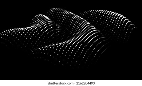 Sinusoidal formula distortion sine wave and waveform. Graph of a 3d function space in three-dimensional coordinates. Science simple detailed volume drip drop background