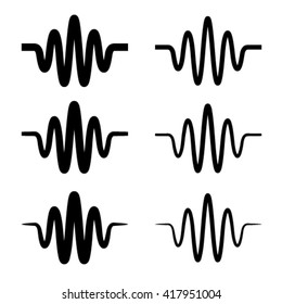 sinusoidal sound wave black symbol vector