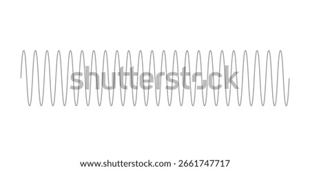 Sinusoidal Wave Signal. Sine Wave. Trigonometric Sine Function.
