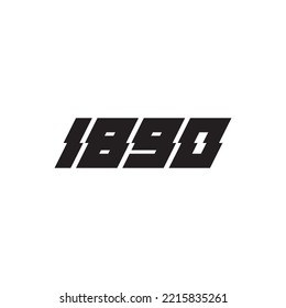 Sinve 1890 number symbol design