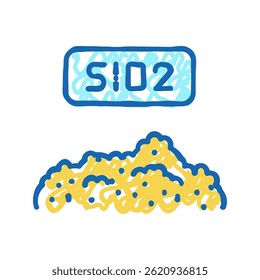 sio2 semiconductor manufacturing doodle icon sketch vector. sio2 semiconductor manufacturing sign. isolated symbol illustration