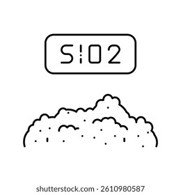 sio2 semiconductor manufacturing line icon vector. sio2 semiconductor manufacturing sign. isolated contour symbol black illustration